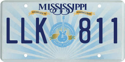MS license plate LLK811