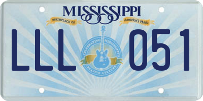MS license plate LLL051