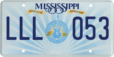 MS license plate LLL053