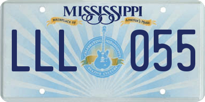 MS license plate LLL055