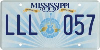 MS license plate LLL057