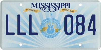 MS license plate LLL084