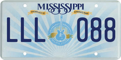 MS license plate LLL088