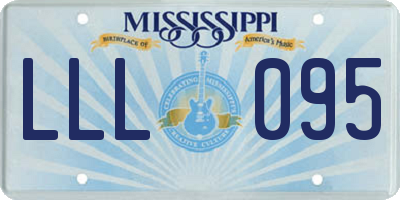 MS license plate LLL095