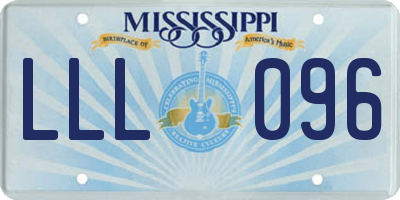 MS license plate LLL096