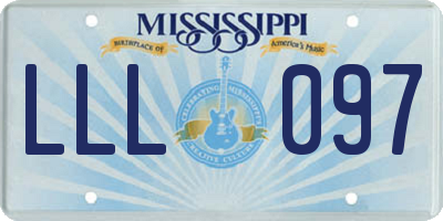 MS license plate LLL097