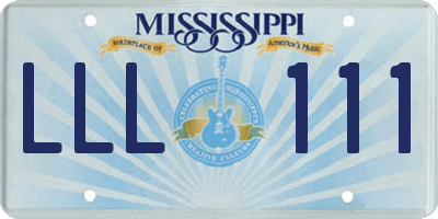 MS license plate LLL111