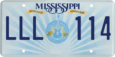 MS license plate LLL114