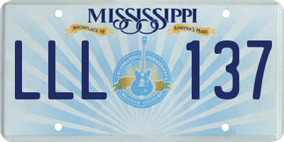 MS license plate LLL137