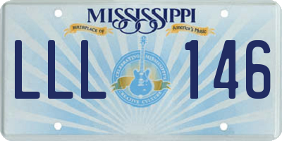 MS license plate LLL146