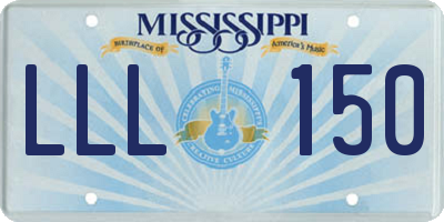 MS license plate LLL150