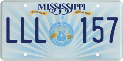 MS license plate LLL157