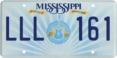 MS license plate LLL161
