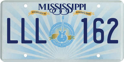 MS license plate LLL162