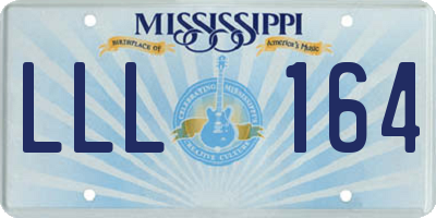 MS license plate LLL164