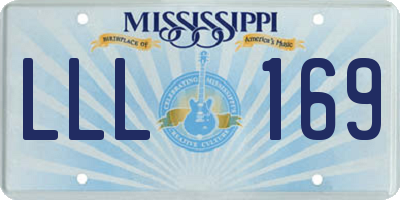MS license plate LLL169