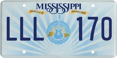 MS license plate LLL170