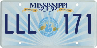 MS license plate LLL171