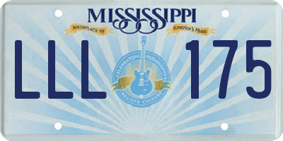 MS license plate LLL175