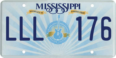 MS license plate LLL176