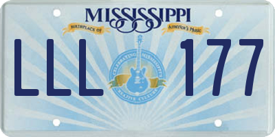 MS license plate LLL177