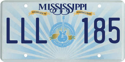 MS license plate LLL185