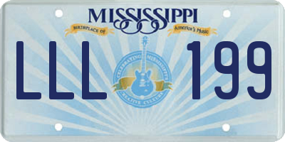 MS license plate LLL199