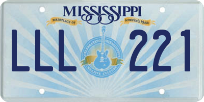 MS license plate LLL221