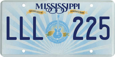 MS license plate LLL225