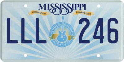 MS license plate LLL246