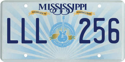 MS license plate LLL256