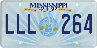 MS license plate LLL264