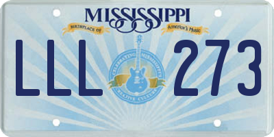 MS license plate LLL273