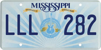 MS license plate LLL282
