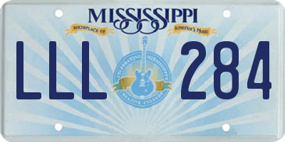 MS license plate LLL284