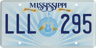MS license plate LLL295