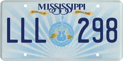 MS license plate LLL298