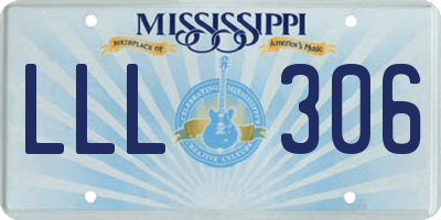 MS license plate LLL306