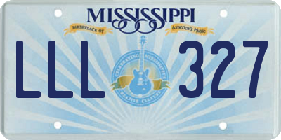 MS license plate LLL327