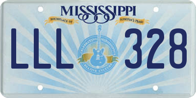 MS license plate LLL328