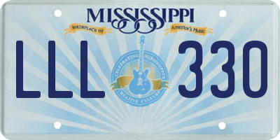 MS license plate LLL330