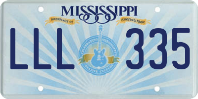 MS license plate LLL335