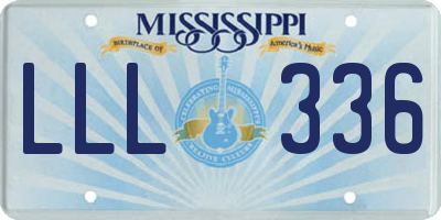 MS license plate LLL336