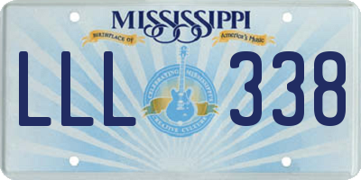 MS license plate LLL338