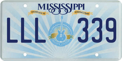 MS license plate LLL339