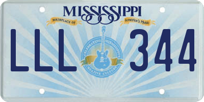 MS license plate LLL344