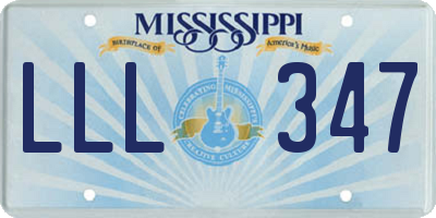 MS license plate LLL347