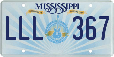 MS license plate LLL367