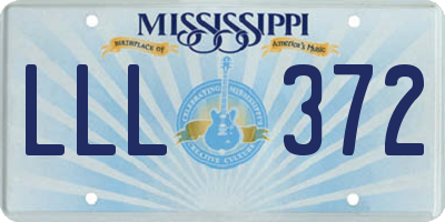 MS license plate LLL372