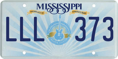 MS license plate LLL373